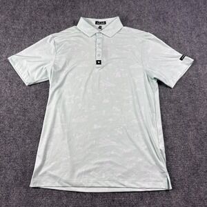Bad Birdie Polo‎ Shirt Mens Medium Green Southwest Loop Golf Performance Stretch